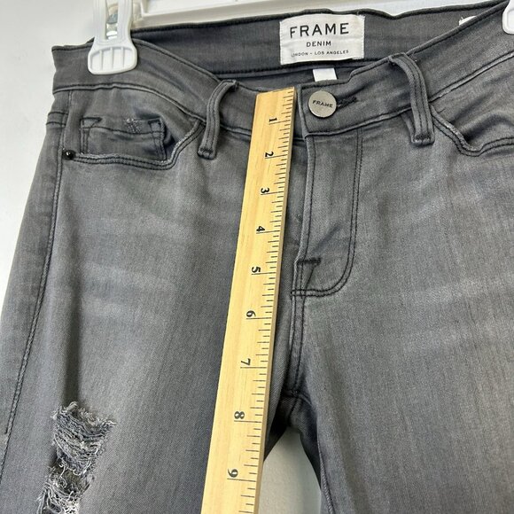 Frame Le Skinny De Jeanne Jeans Women’s Size 26 Grey Low Rise - Picture 5 of 8